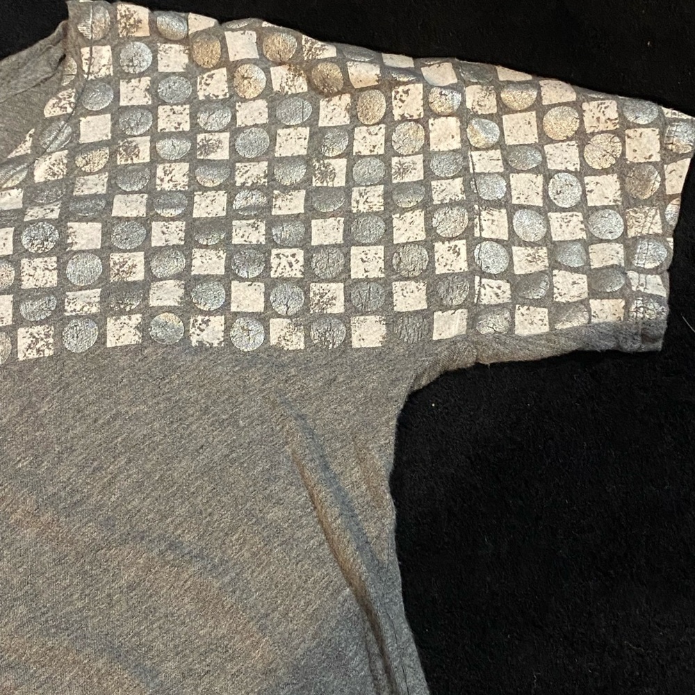 J. Crew Gray with  silver and  White Patterned